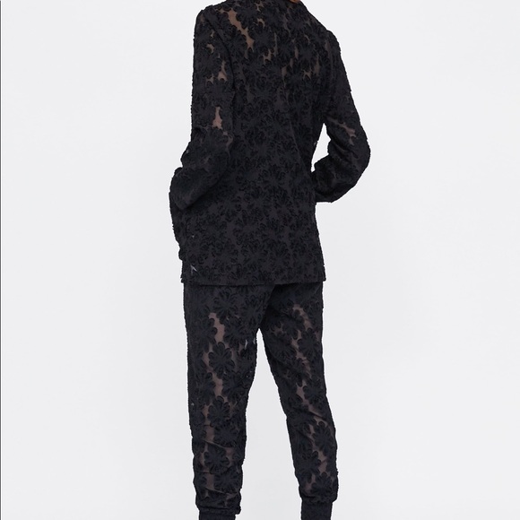 Zara Devore Jacquard Blazer - Picture 3 of 10